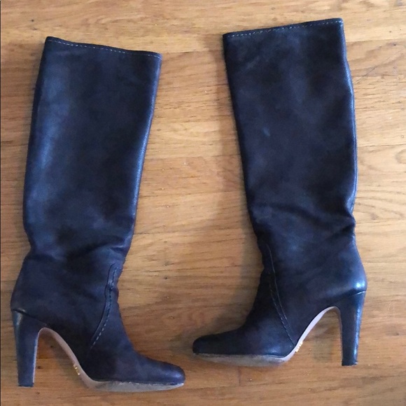 Prada brown nubuck boot - Picture 2 of 6